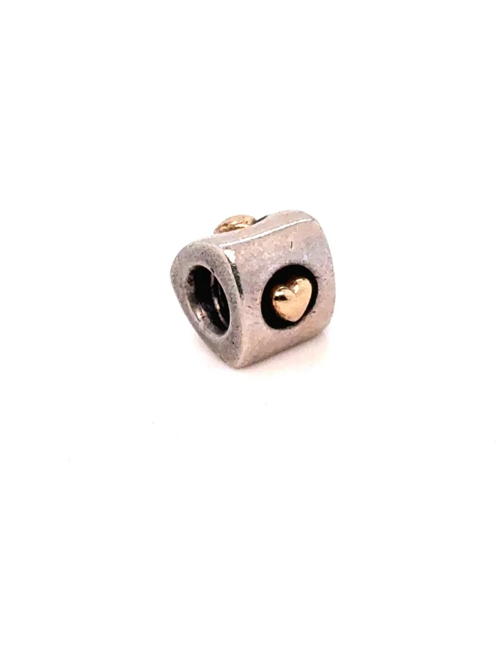 Pandora Two-Tone Heart Of Gold Charm‎ - Retired